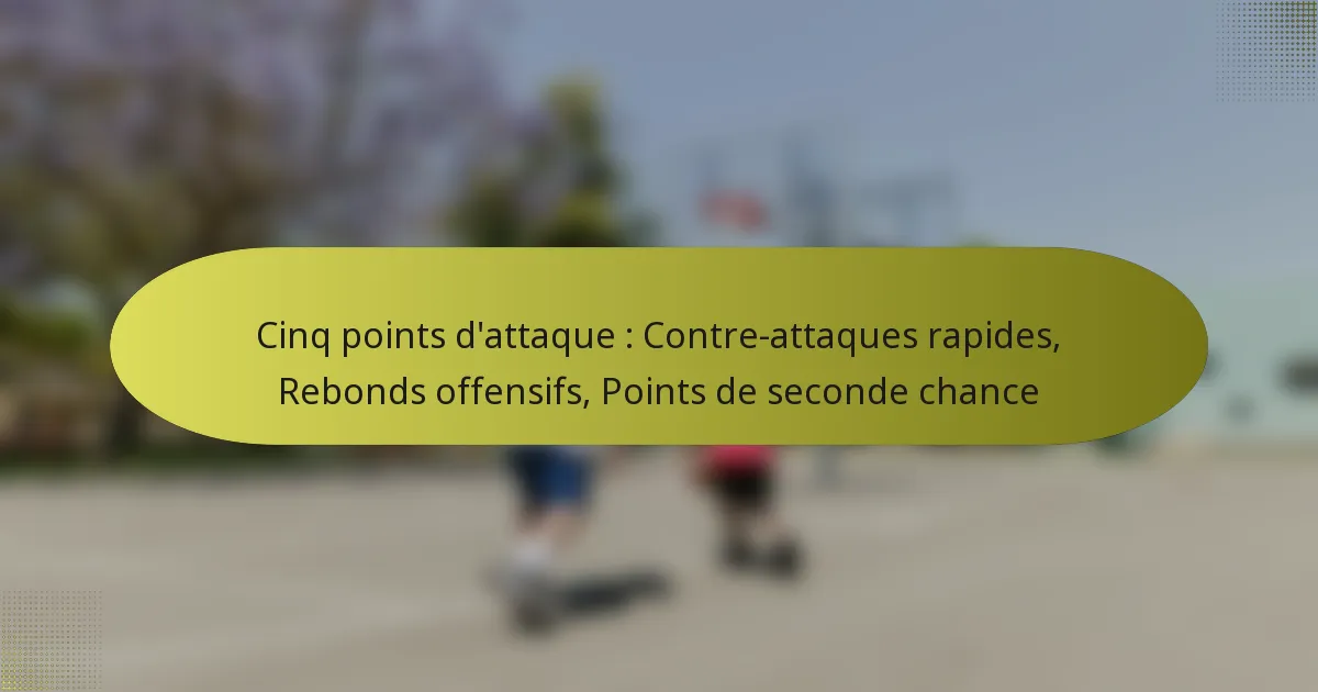Cinq points d’attaque : Contre-attaques rapides, Rebonds offensifs, Points de seconde chance