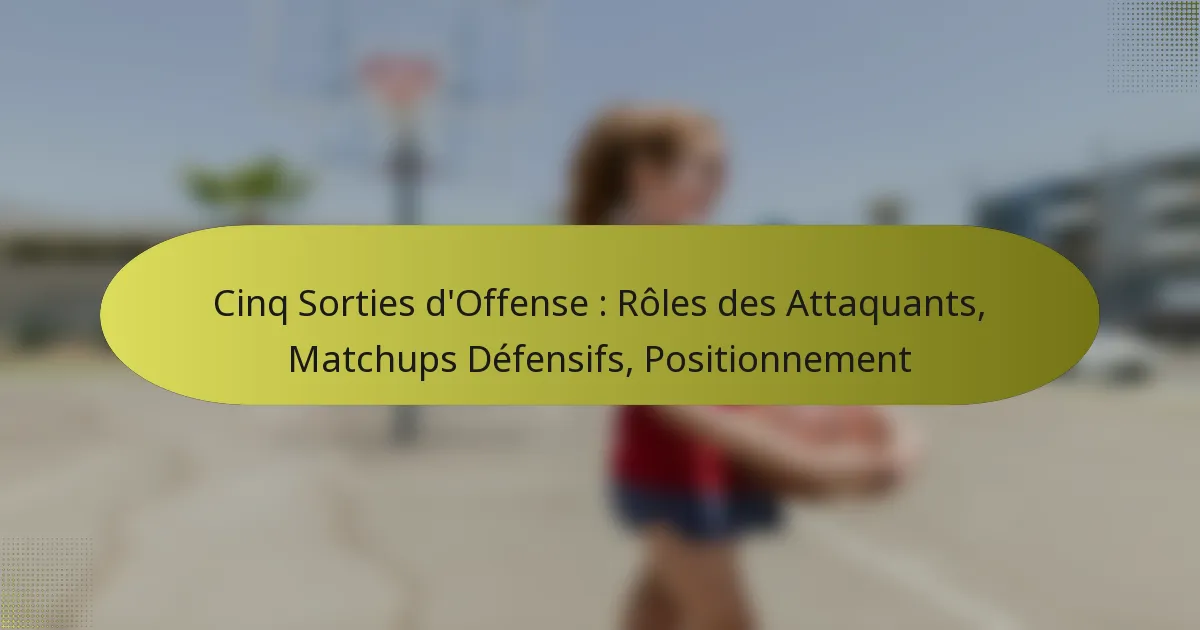 Cinq Sorties d’Offense : Rôles des Attaquants, Matchups Défensifs, Positionnement